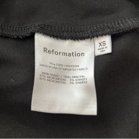 Reformation Graham pant, black high waist zipper hem pants, size XS - Picture 9 of 11